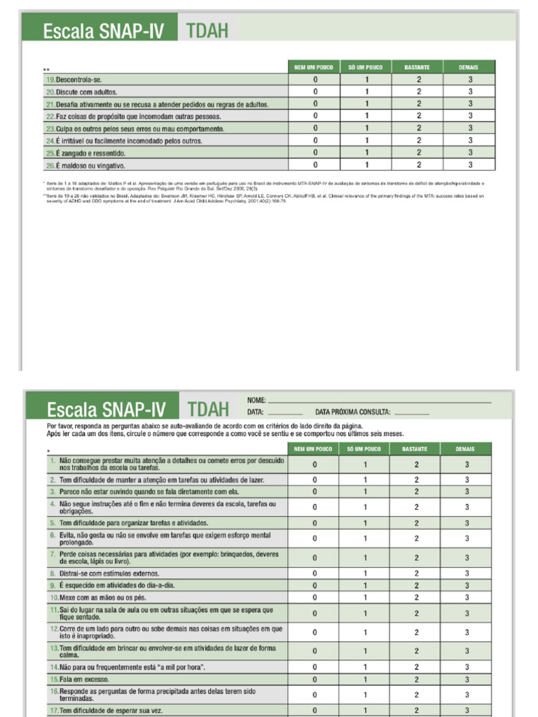 Escala Snap 4 | PDF