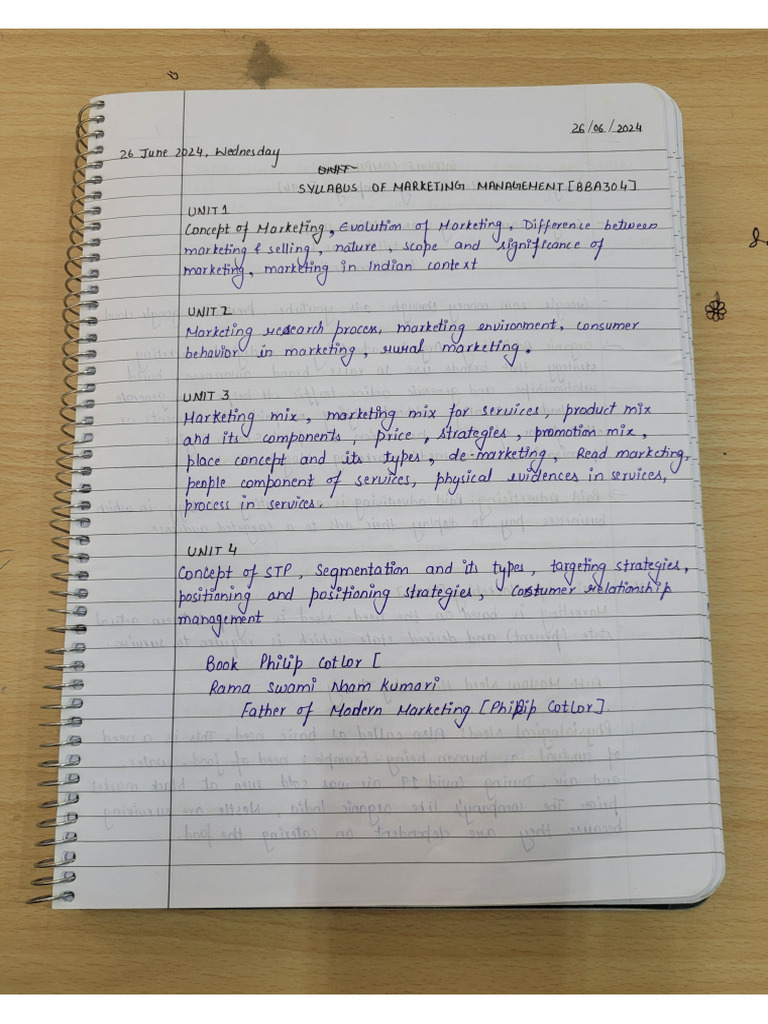 Marketing Management Notes Bba | PDF