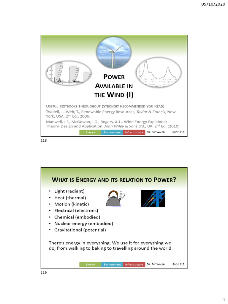 Understanding Wind Power and Energy Dynamics | PDF | Wound | Quantity