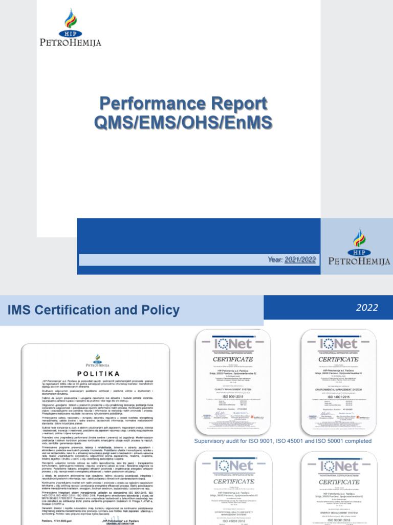 2021-2022 IMS Performance Report | PDF | Occupational Safety And Health ...