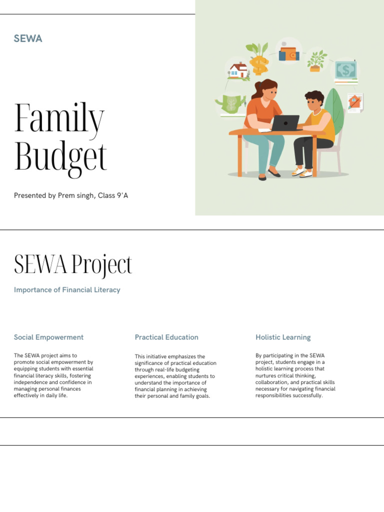 SEWA Project: Empowering Financial Literacy | PDF | Expense | Budget