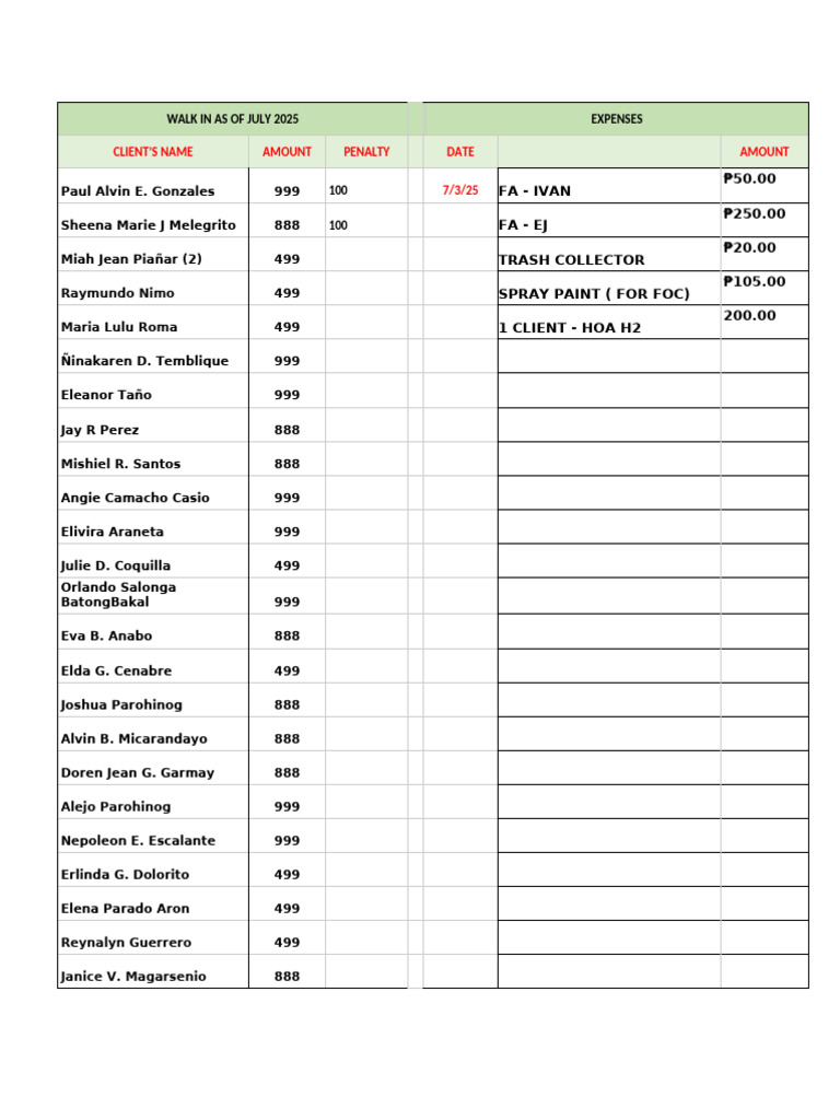 July 2025 Financial Summary Report | PDF