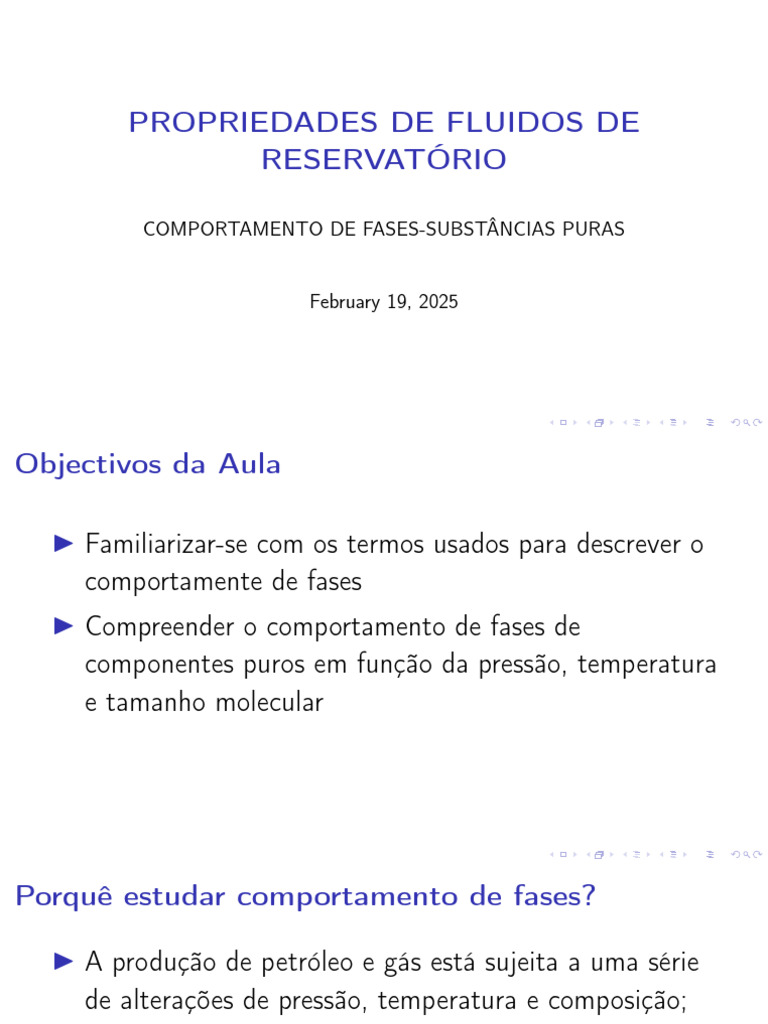 ProFlu Aula 2 Comportamento de Fases Substâncias Puras | PDF | Diagrama ...