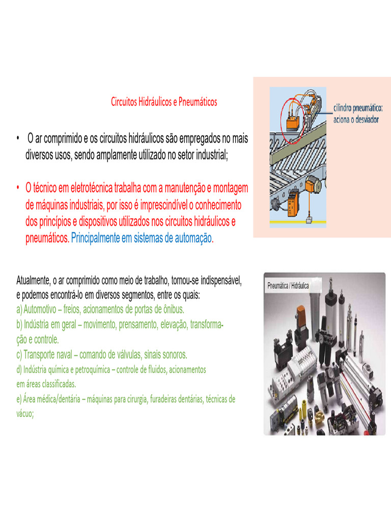 Circuitos Hidráulicos e Pneumáticos na Indústria | PDF | Pressão ...