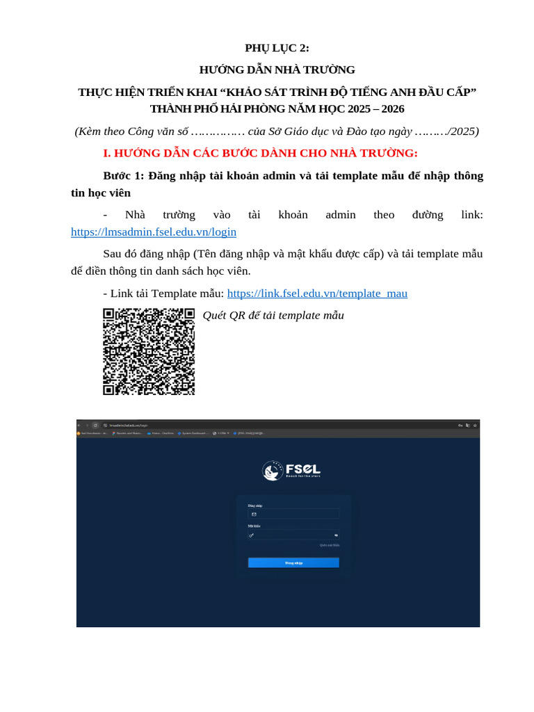 Phu Luc 2 - Huong Dan Nha Truong Thuc Hien Khao Sat | PDF