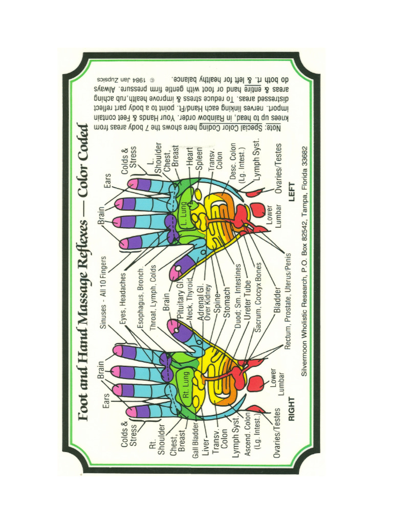 Hand Reflexology Chart | PDF