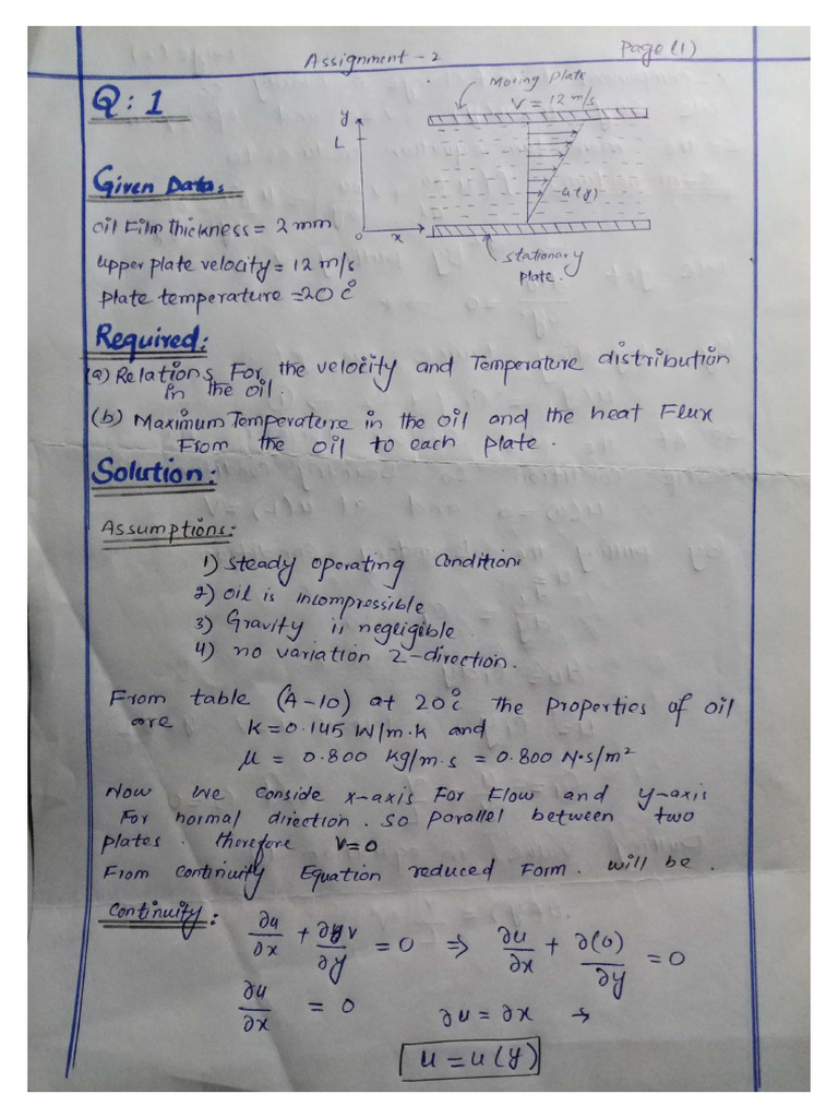 HMT Assignment 1st | PDF
