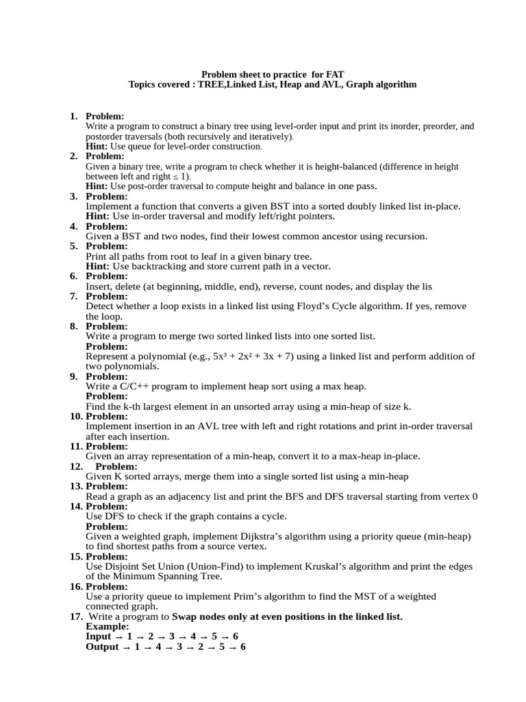 FAT_LAB_FALL2025_2026 | PDF | Algorithms And Data Structures | Applied ...