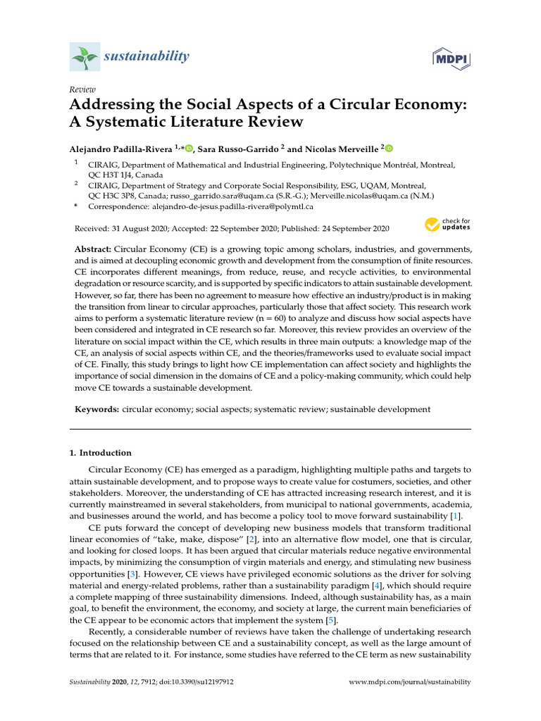 Sustainability 12 07912 | PDF | Sustainability | Sustainable Development
