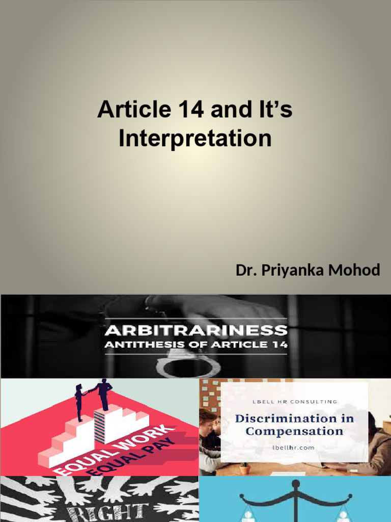 Interpretation of Article 14 in Law | PDF | Justice | Crime & Violence