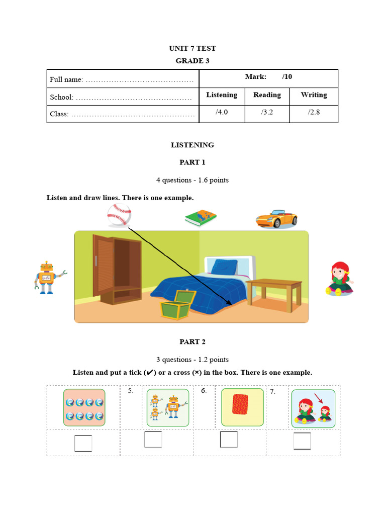 Grade 3 Unit 7 Test Template | PDF | Chess | Chess Theory