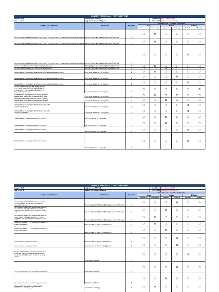 STM 003 General Physics 1 2nd Periodical Tos | PDF | Momentum | Collision