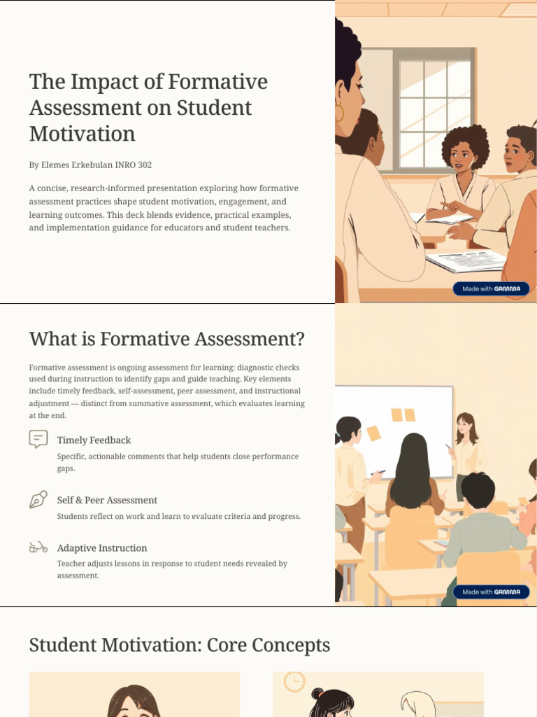 Formative Assessment Boosts Student Motivation | PDF | Educational ...