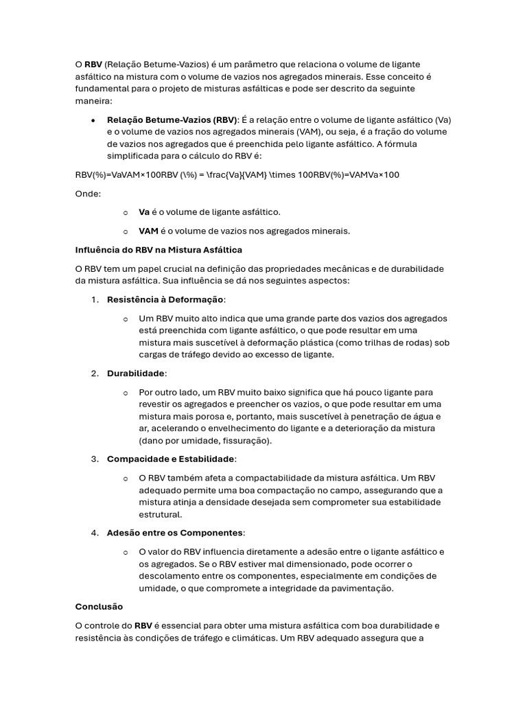 O RBV e Equações | PDF | Umidade