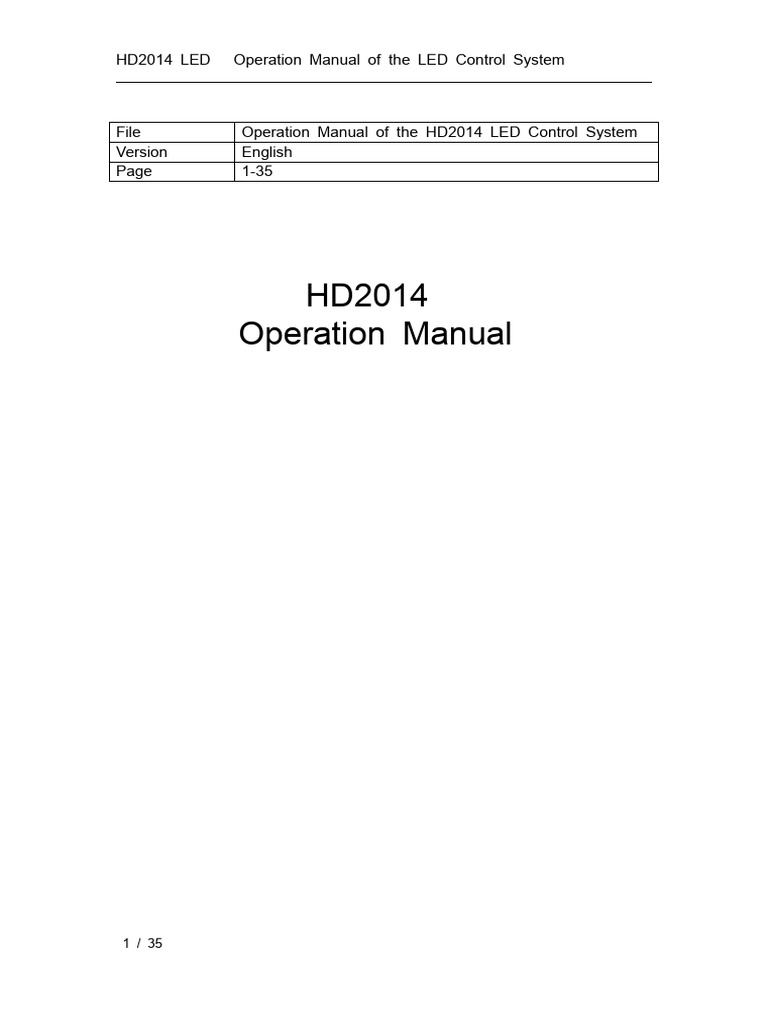 HD2014 Manual | PDF | Window (Computing) | Computer File