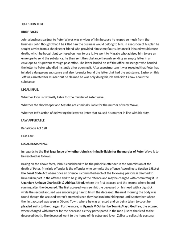 Legal Analysis of Murder Conspiracy Case | PDF | Crimes | Crime & Violence