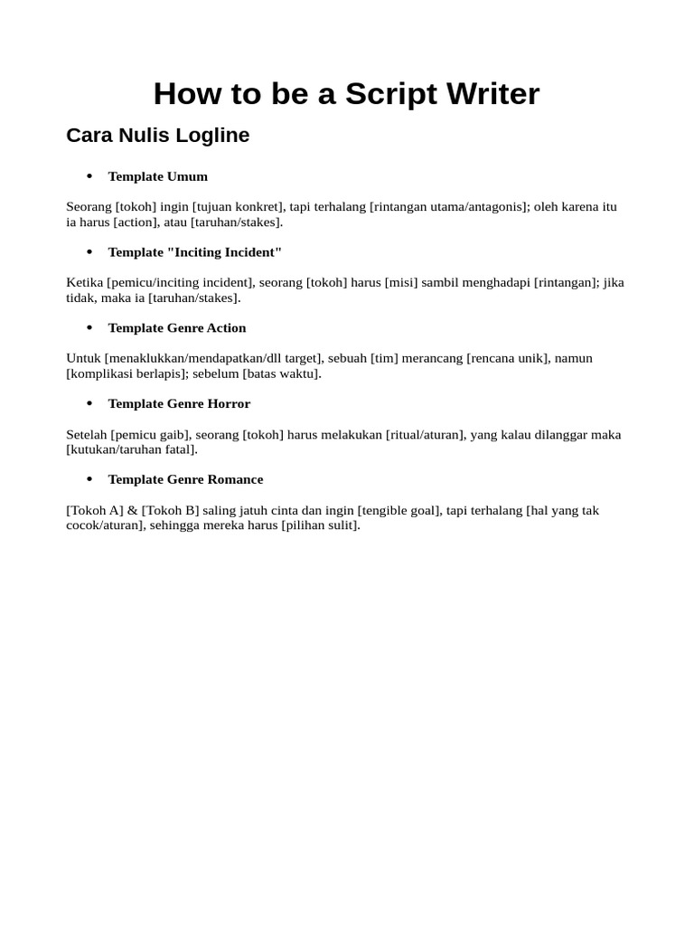 How To Be A Script Writer | PDF