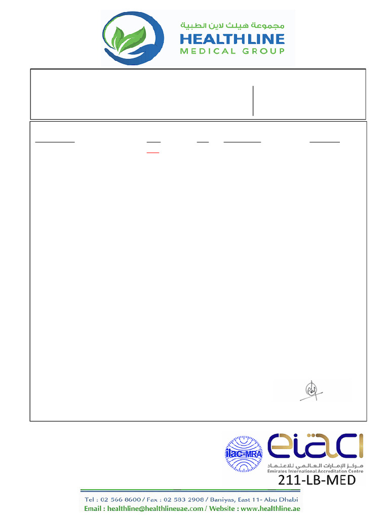Laboratory Investigation Results for Mohamed | PDF | Hematology | Blood