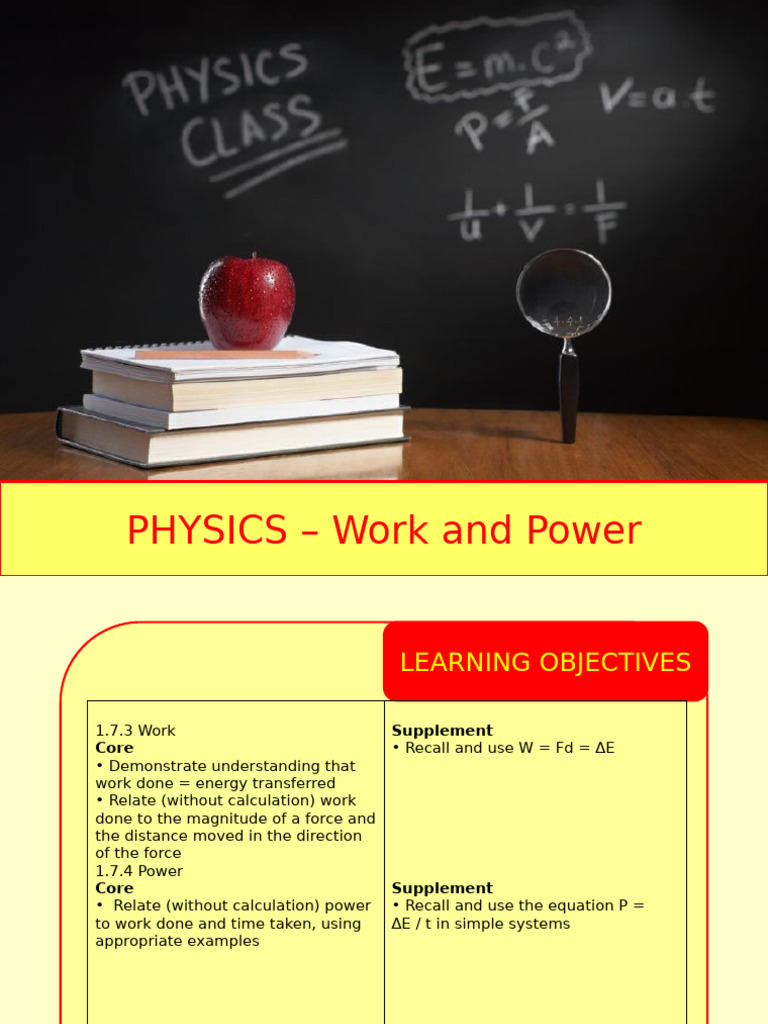Understanding Work and Power in Physics | PDF | Watt | Force