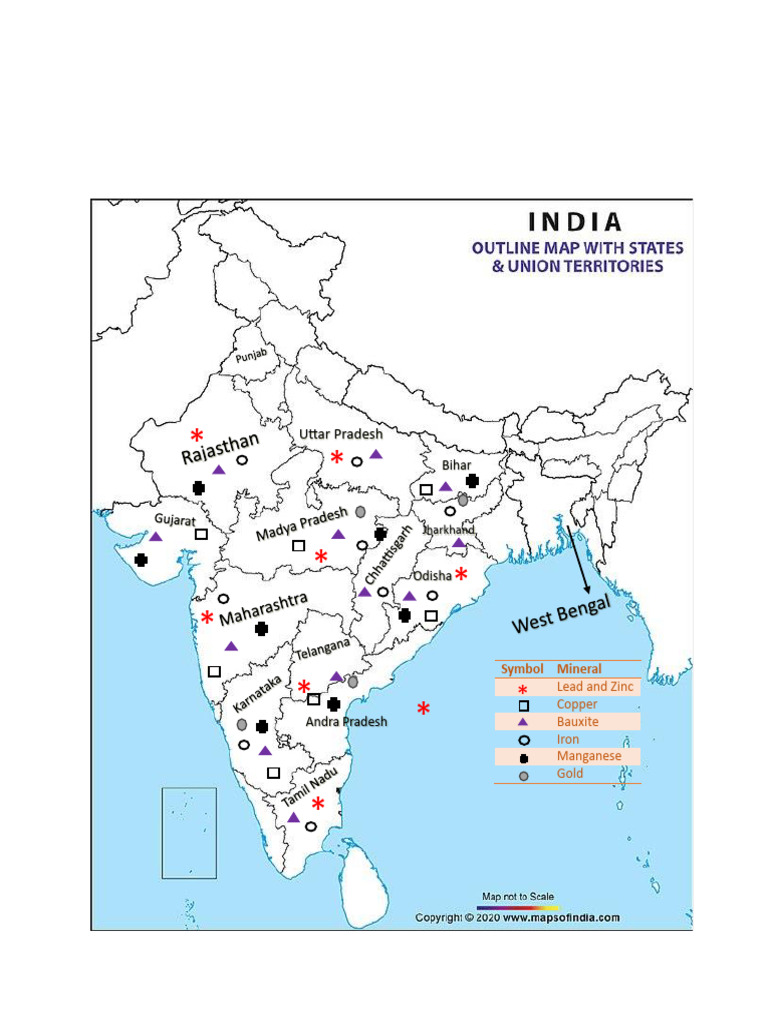 Indian States and Minerals Overview | PDF | Transition Metals | Metals
