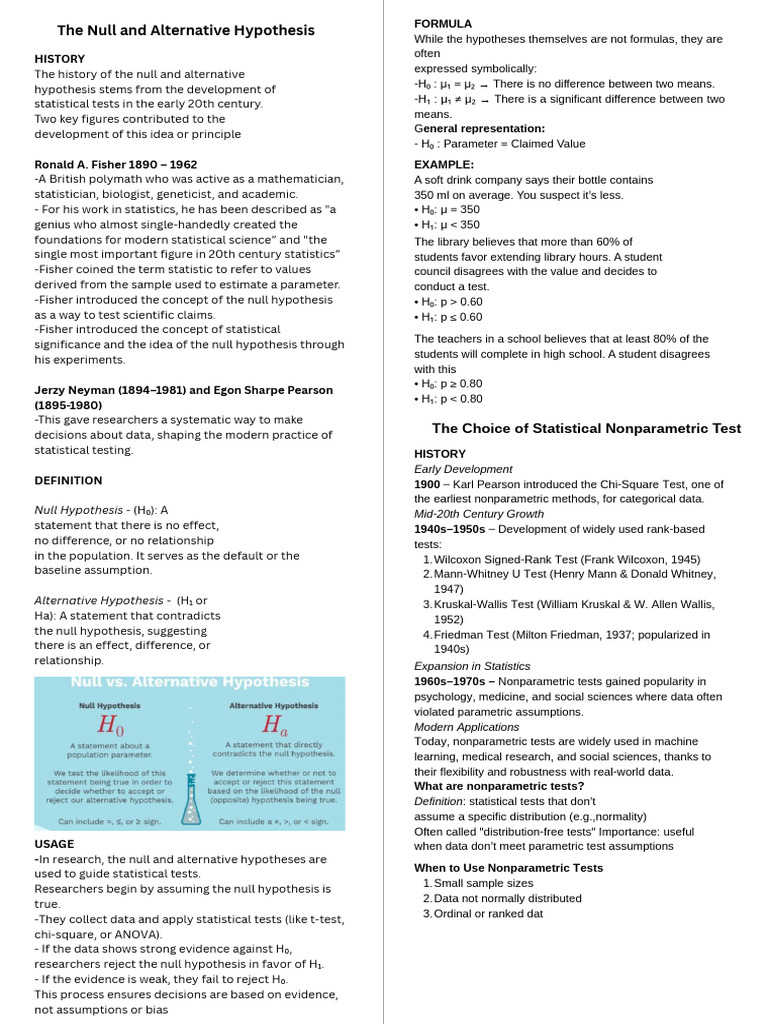 Understanding Null and Alternative Hypotheses | PDF | P Value ...