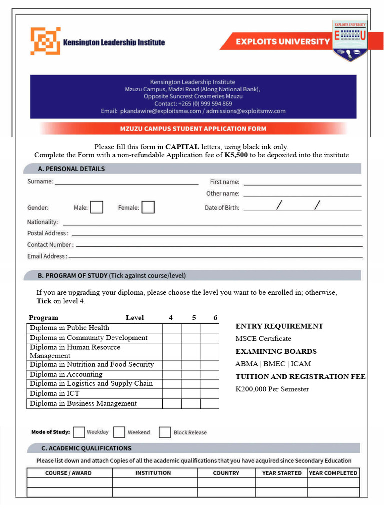 Diploma Application Form Instructions | PDF