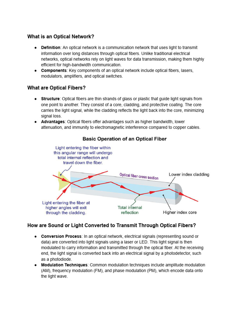 Optical Network | PDF | Optical Fiber | Fiber Optic Communication