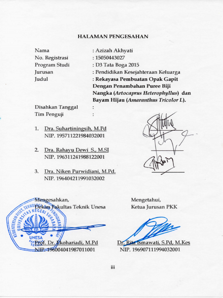 Halaman Pengesahan | PDF