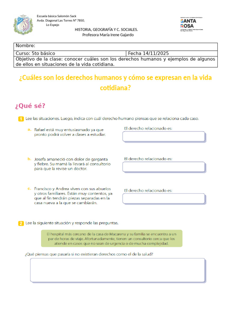 5° ¿Cuáles Son Los Derechos Humanos y Cómo | PDF