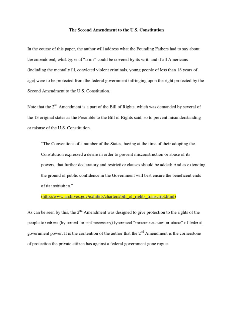 Second Amendment: Founders' Views | PDF | Second Amendment To The ...