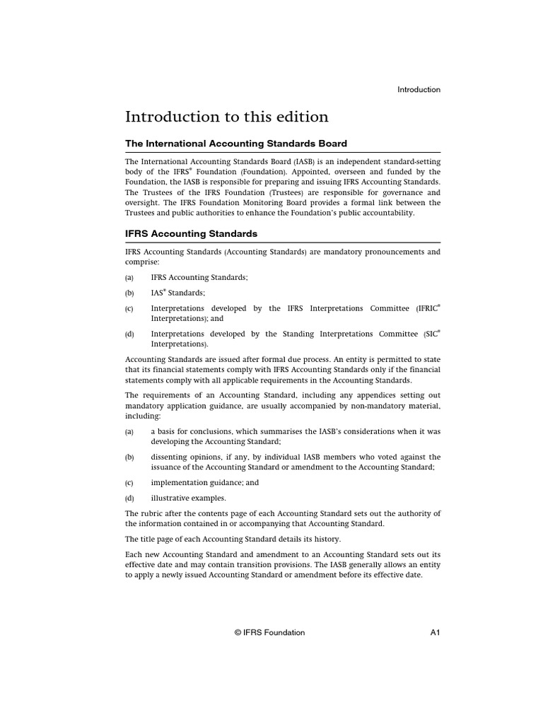 Overview of IFRS Accounting Standards | PDF | International Financial ...