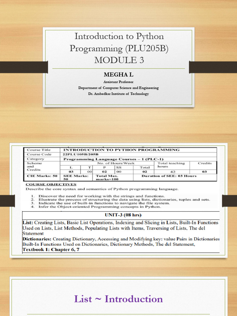 Python Lists: Creation and Operations | PDF | Standard Deviation | Big ...