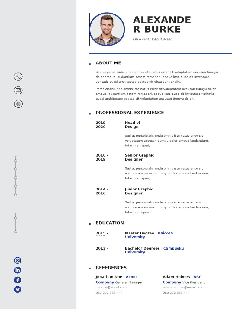 Graphic Designer Alexander Burke Profile | PDF