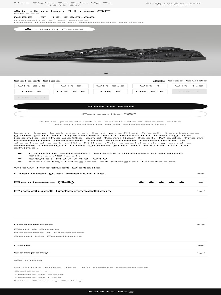 Air Jordan 1 Low SE Shoes. Nike in | PDF