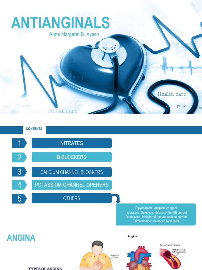 1.3 Anti Anginals | PDF | Heart | Myocardial Infarction