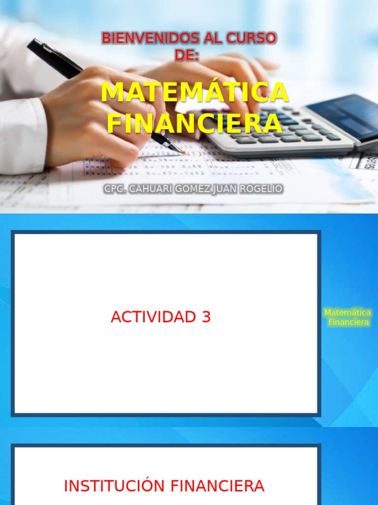 3 Actividad Matematica Fi | PDF | Bancos | Sistema financiero