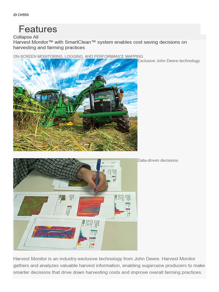 John Deere CH950 Harvest Monitor Guide | PDF | Sugarcane