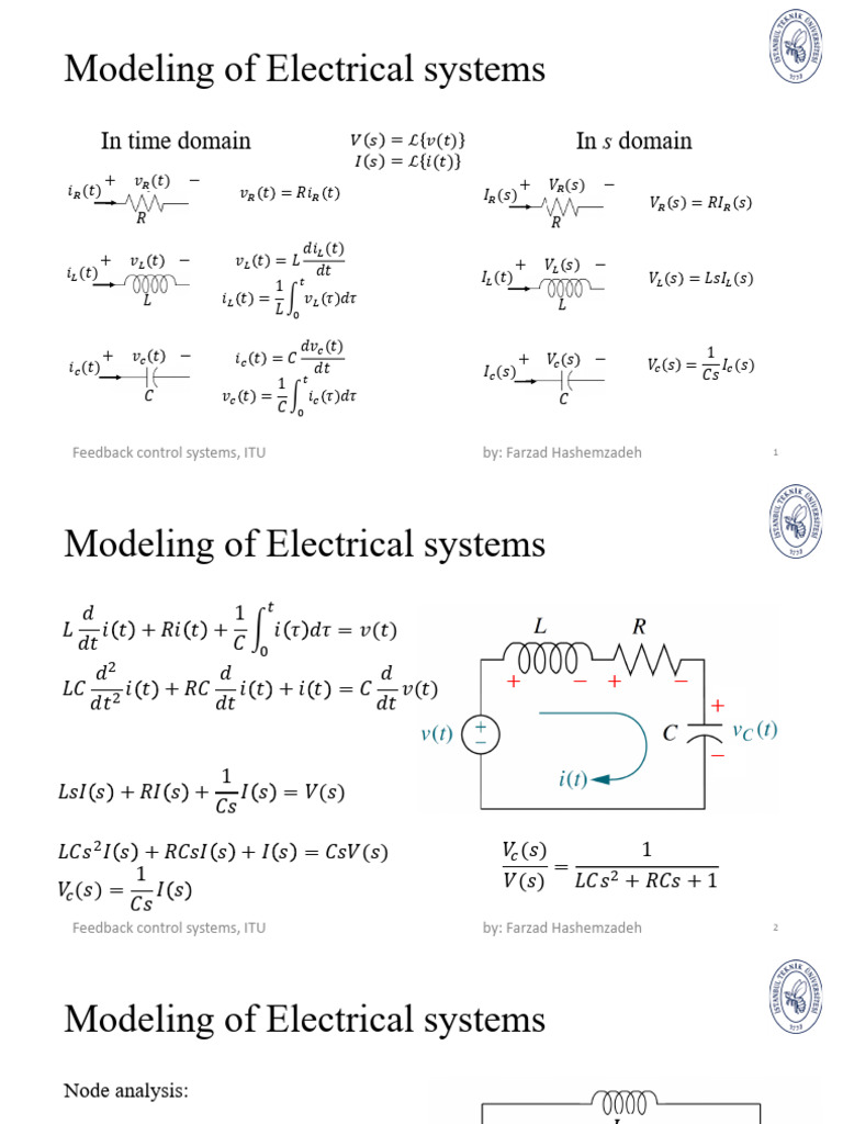Electrical System Modeling Techniques | PDF | Voltage | Physics