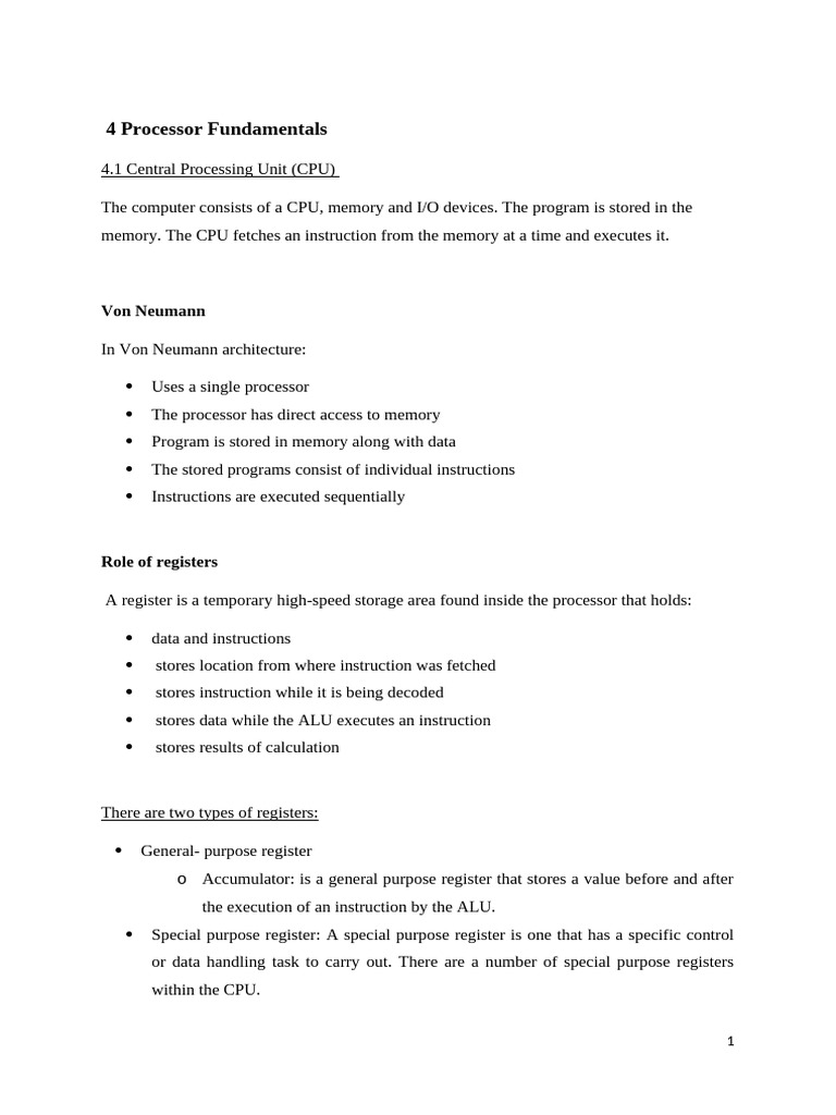 CPU Architecture and Functionality Overview | PDF | Central Processing ...