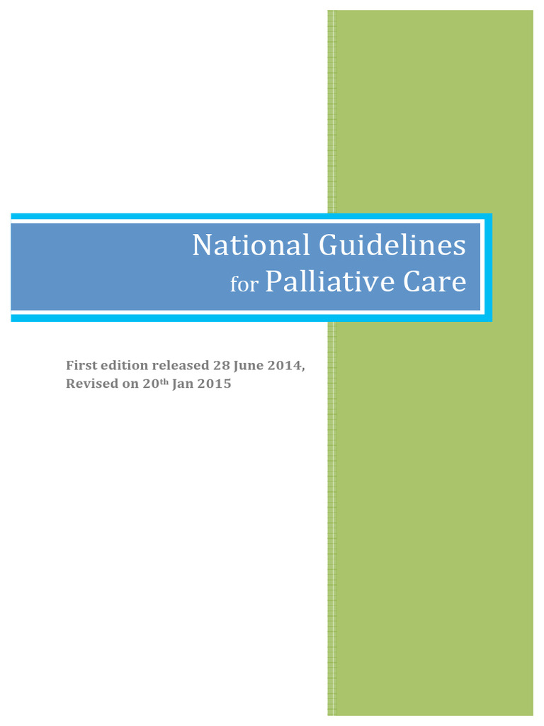 National Palliative Care Guidelines | PDF | Palliative Care | Caregiver