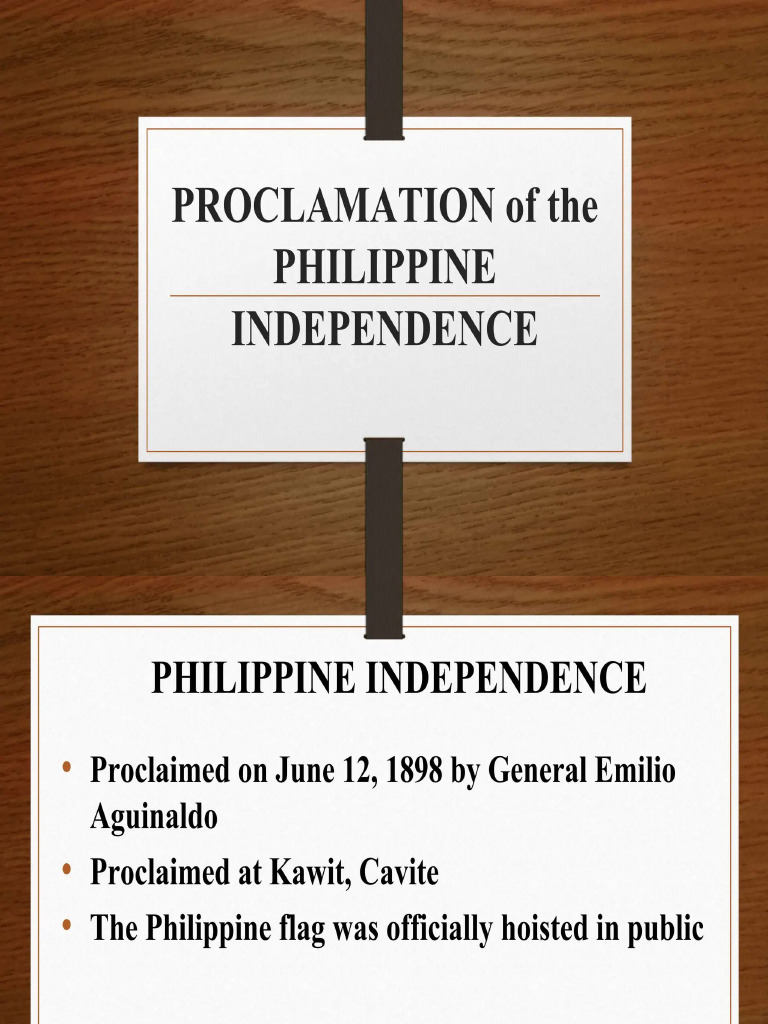 Proclamation of Philippine Independence | PDF