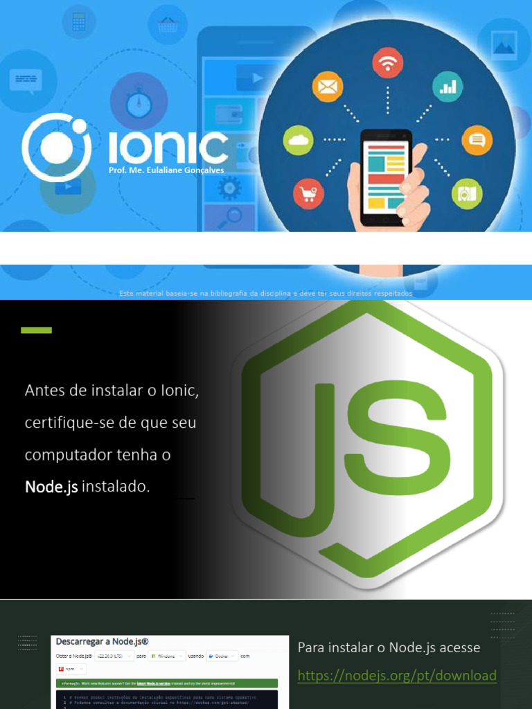 Instalação e Criação de Apps Ionic | PDF