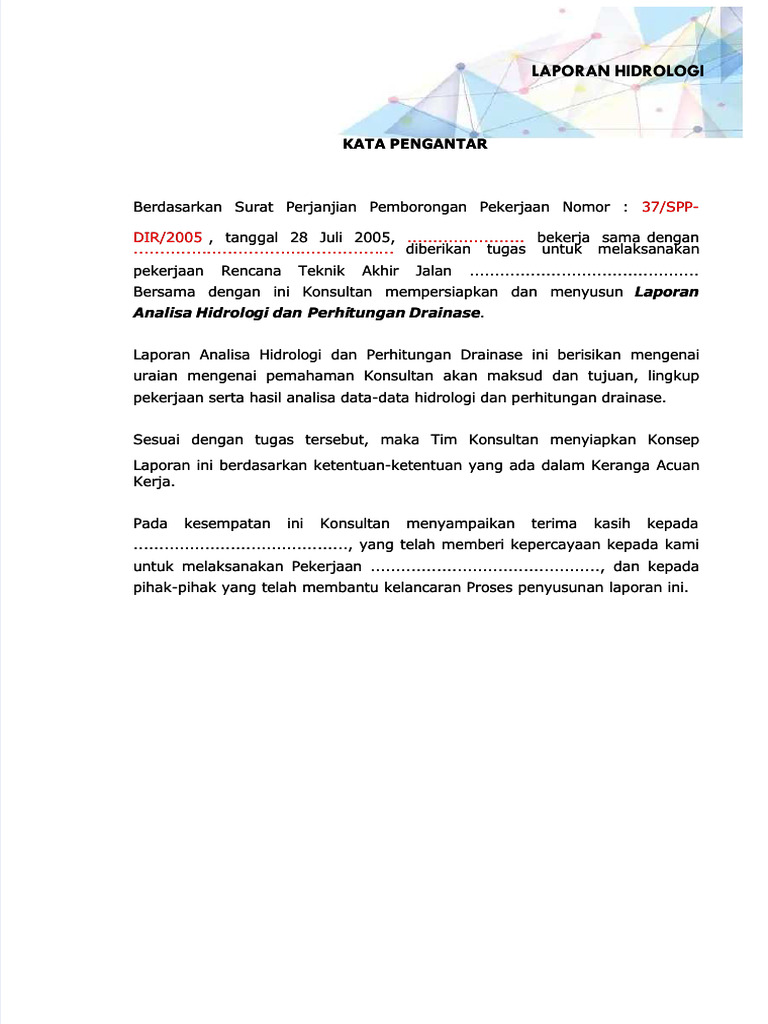 Laporan Analisa Hidrologi dan Drainase | PDF