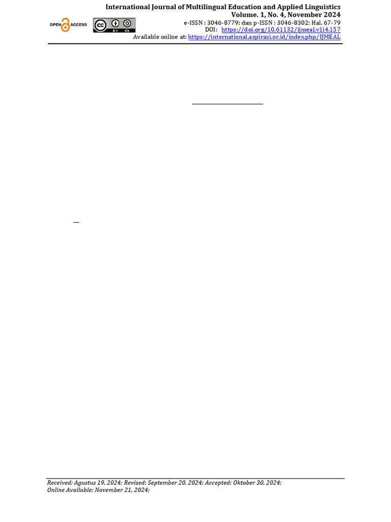 2024 Yunus IJMEAL Rusyda November 2024 | PDF | Semiotics | Semantics