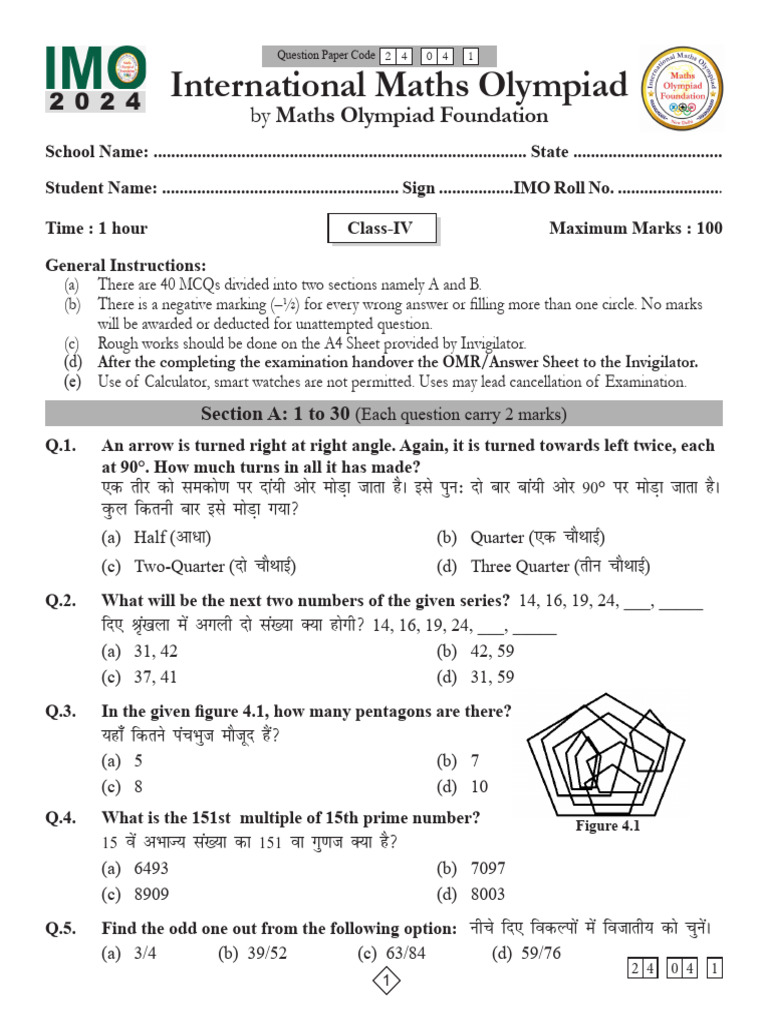 International Maths Olympiad 2024 Questions | PDF | Polytopes ...