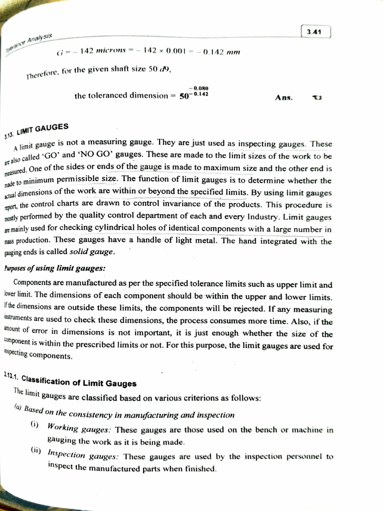 Limit Gauges | PDF | Engineering Tolerance | Mechanical Engineering