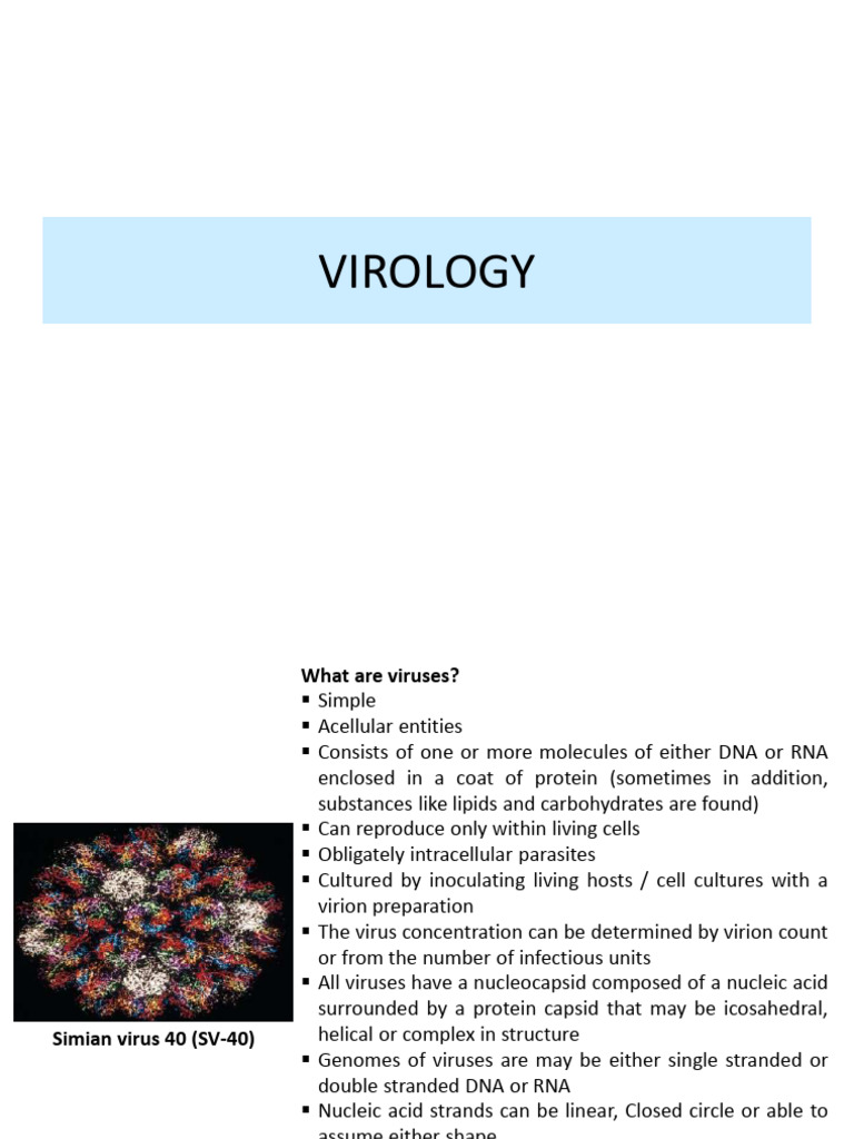 Understanding Viruses: Properties & Cultivation | PDF | Virus ...