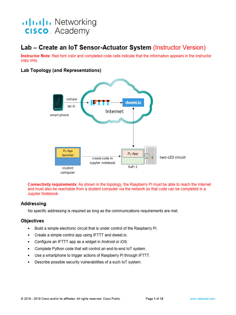2.2.1.4 Lab - Create an IoT Sensor-Actuator System - ILM | PDF ...