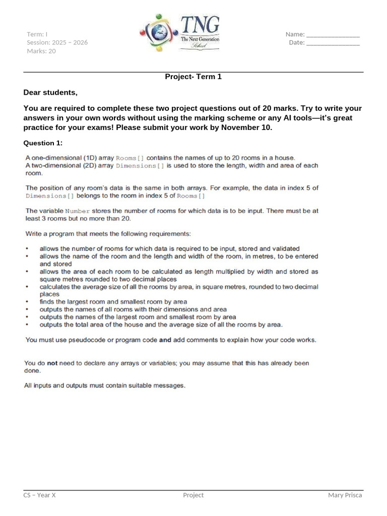Project Y10 | PDF