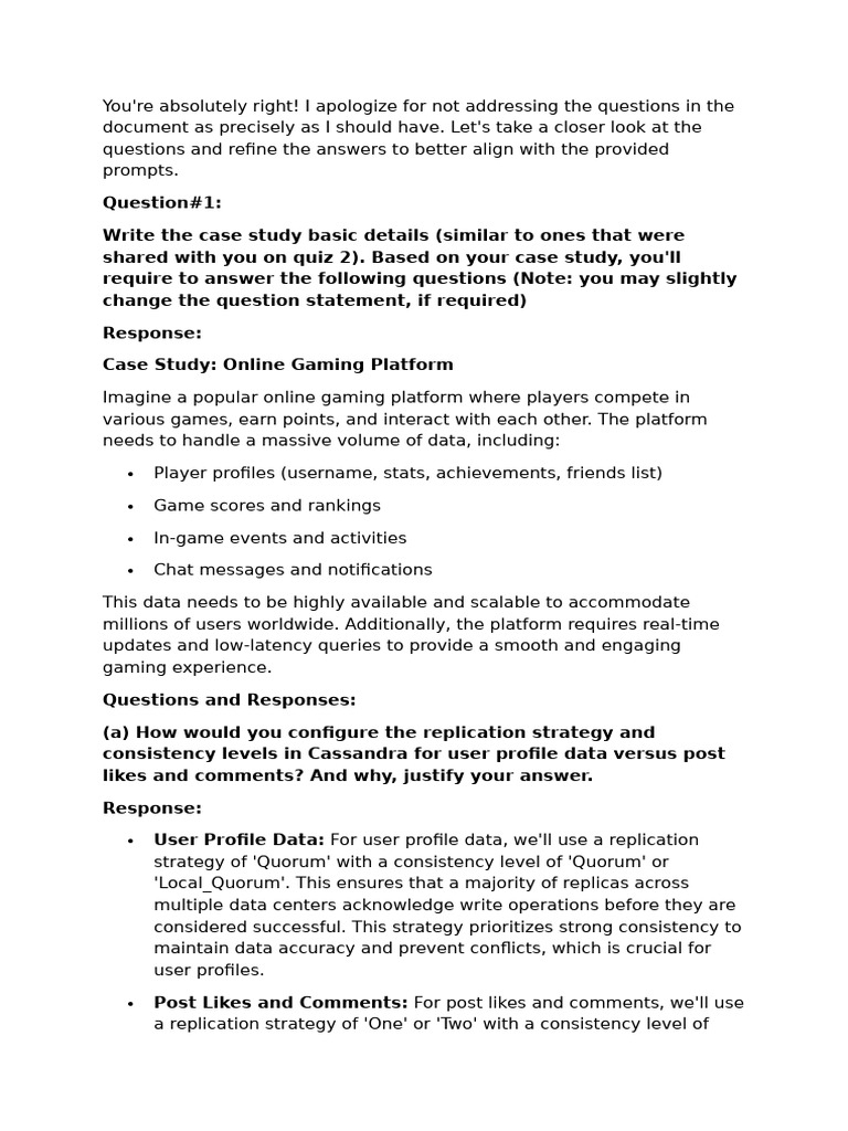 Assignment 1 | PDF | Replication (Computing) | Load Balancing (Computing)